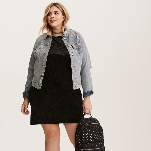 NWOTs Torrid Crushed Velvet T-Shirt Dress 0, 1X - Picture 4 of 6